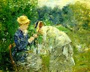 Berthe Morisot i boulognerskogen oil on canvas
